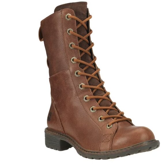 Timberland Stoddard Waterproof Lace Up Boots Mid Calf Brown Size 6.5 - Picture 1 of 10